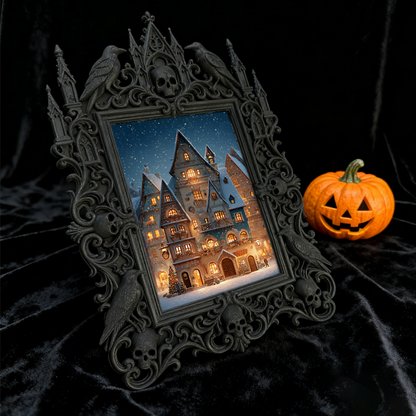 Tough-durable Gothic Dark-style Photo Frame | Gothic Motorcycle Jacket Custom Shop Decor, Photo Ornament, Dual-use Display, Wear-resistant F