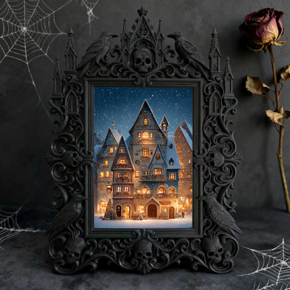 Tough-durable Gothic Dark-style Photo Frame | Gothic Motorcycle Jacket Custom Shop Decor, Photo Ornament, Dual-use Display, Wear-resistant F