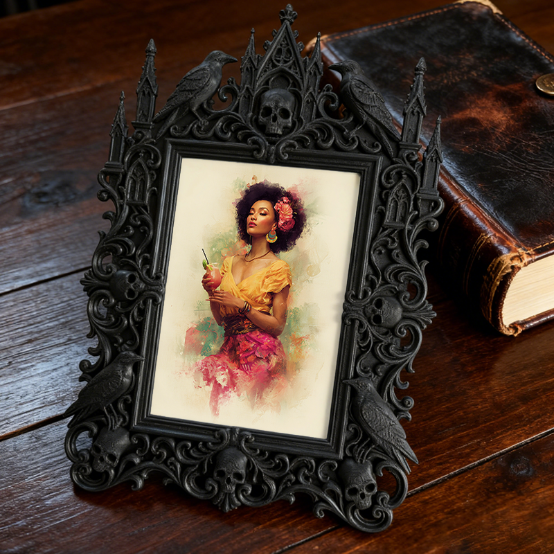 Collector-favorite Gothic Dark-style Photo Frame | Vintage Horror Comic Book Cover Display Decor, Photo Ornament, Wall/Table Dual-use, Displ