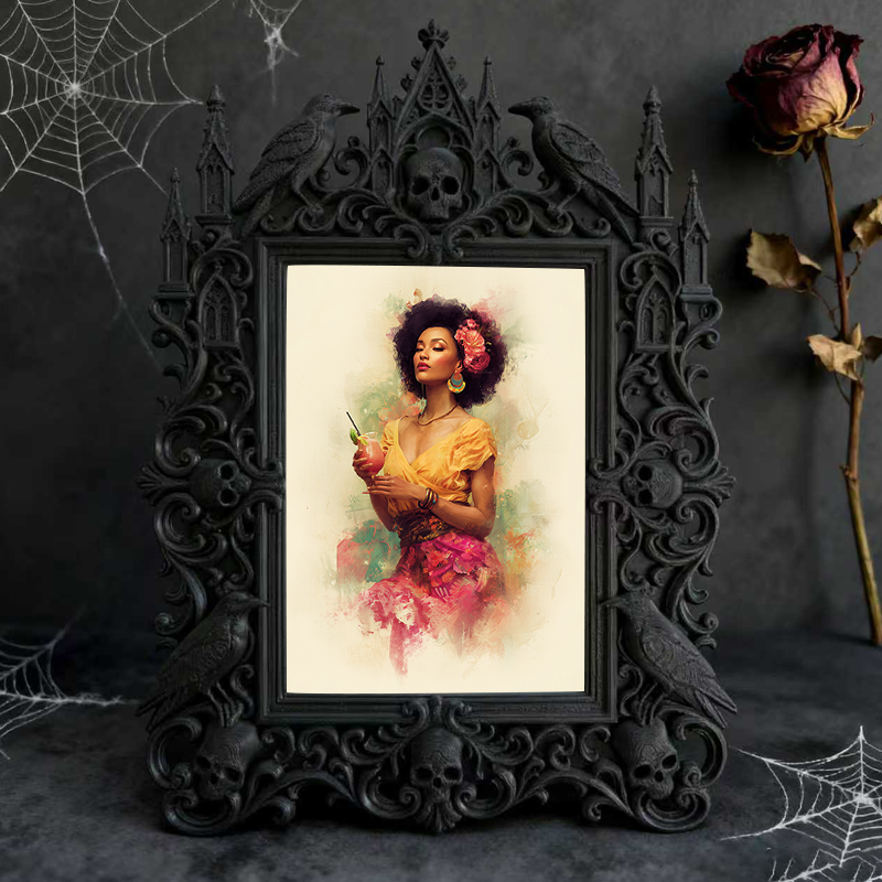 Collector-favorite Gothic Dark-style Photo Frame | Vintage Horror Comic Book Cover Display Decor, Photo Ornament, Wall/Table Dual-use, Displ