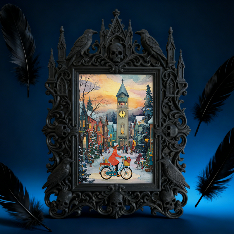 Adorable-dark Gothic Dark-style Photo Frame | Gothic Handmade Pet Bow Tie Shop Decor, Photo Ornament, Dual-use Display, Cute Frame
