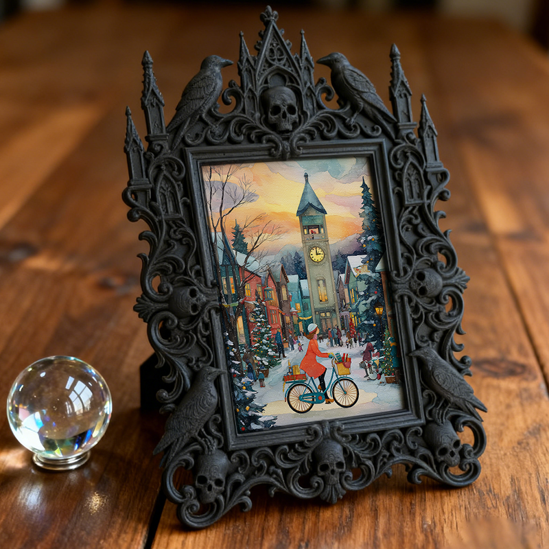 Adorable-dark Gothic Dark-style Photo Frame | Gothic Handmade Pet Bow Tie Shop Decor, Photo Ornament, Dual-use Display, Cute Frame