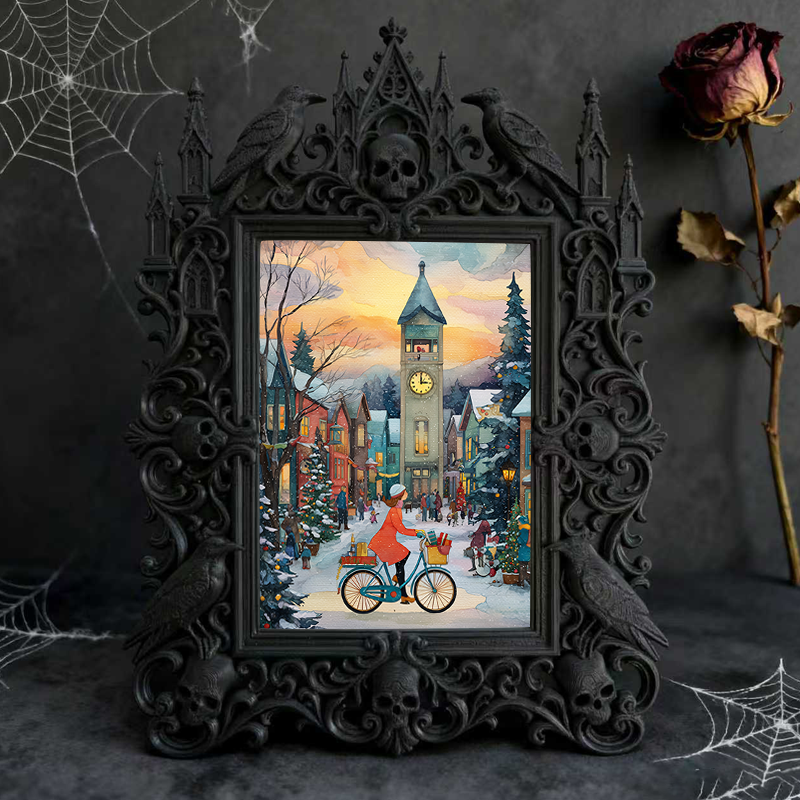 Adorable-dark Gothic Dark-style Photo Frame | Gothic Handmade Pet Bow Tie Shop Decor, Photo Ornament, Dual-use Display, Cute Frame