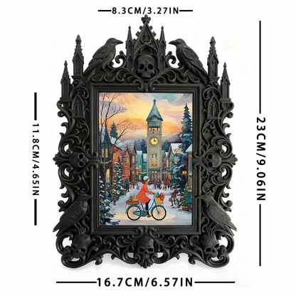 Adorable-dark Gothic Dark-style Photo Frame | Gothic Handmade Pet Bow Tie Shop Decor, Photo Ornament, Dual-use Display, Cute Frame