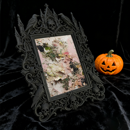 Trending-hot Gothic Dark-style Photo Frame | Gothic Halloween Front Yard Photo Spot Decor, Photo Ornament, Wall-mountable & Tabletop, Plasti