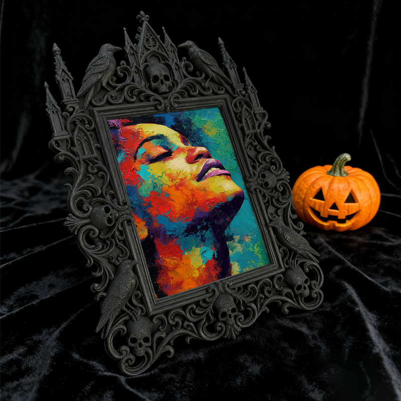 Top-choice Gothic Dark-style Photo Frame | Dark Academia Dormitory Wall Art Decor, Photo Ornament, Wall/Table Dual-use, Durable Frame