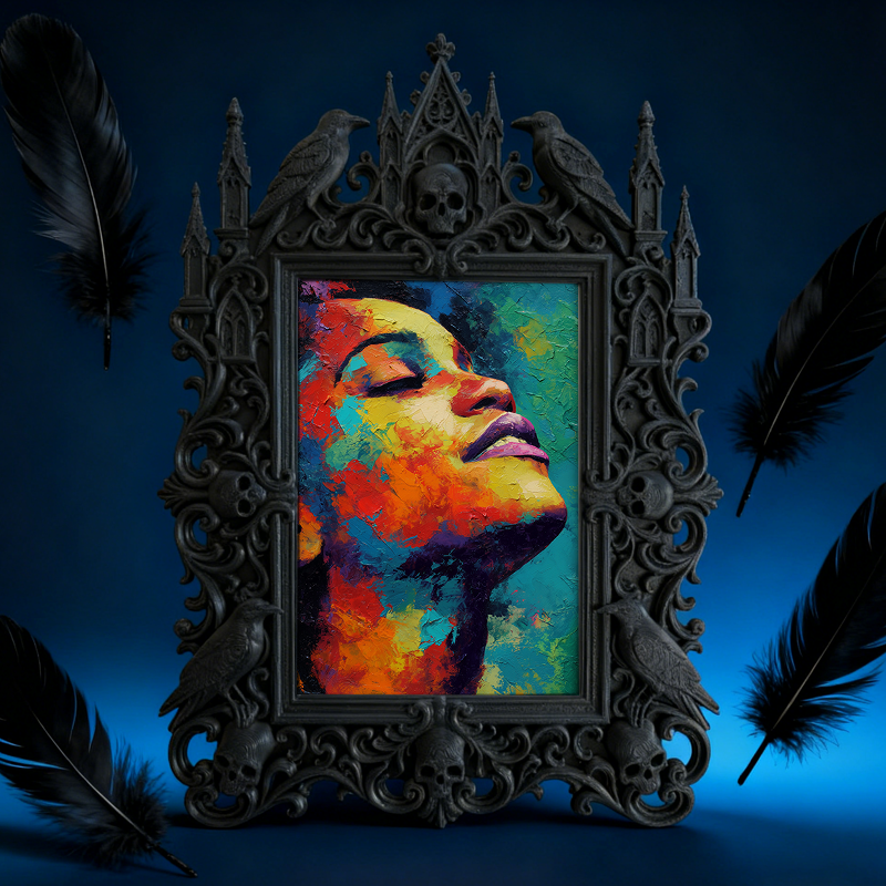 Top-choice Gothic Dark-style Photo Frame | Dark Academia Dormitory Wall Art Decor, Photo Ornament, Wall/Table Dual-use, Durable Frame