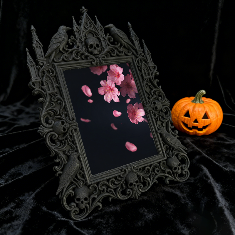 Crowd-pleaser Gothic Dark-style Photo Frame | Horror Cosplay Group Photo Backdrop Decor, Photo Ornament, Wall-mountable & Tabletop, Lightwei