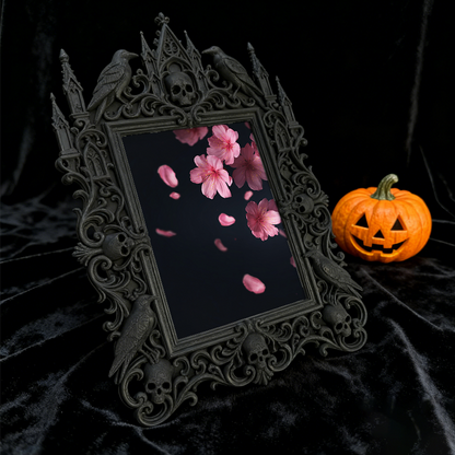 Crowd-pleaser Gothic Dark-style Photo Frame | Horror Cosplay Group Photo Backdrop Decor, Photo Ornament, Wall-mountable & Tabletop, Lightwei