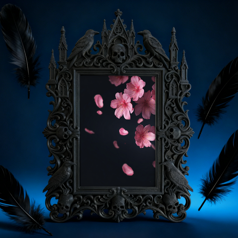 Crowd-pleaser Gothic Dark-style Photo Frame | Horror Cosplay Group Photo Backdrop Decor, Photo Ornament, Wall-mountable & Tabletop, Lightwei