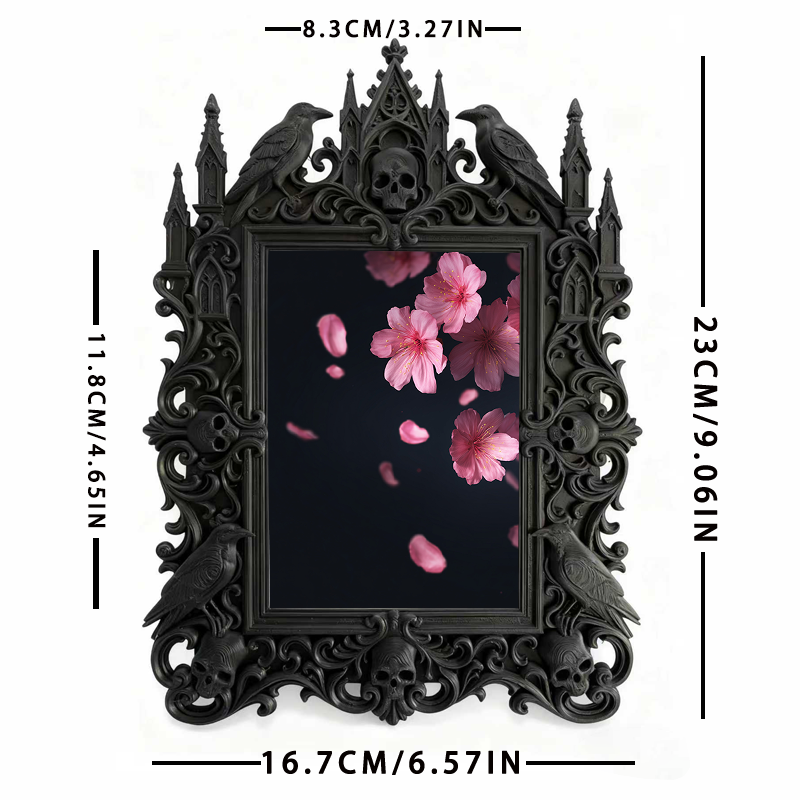 Crowd-pleaser Gothic Dark-style Photo Frame | Horror Cosplay Group Photo Backdrop Decor, Photo Ornament, Wall-mountable & Tabletop, Lightwei
