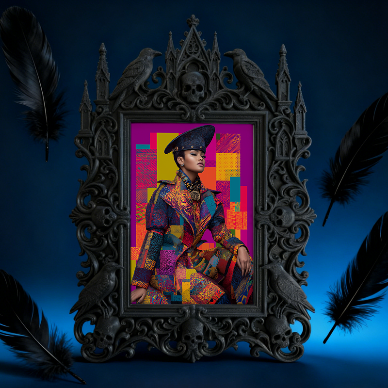 Customer-approved Gothic Dark-style Photo Frame | Vampire Masquerade Ball Table Centerpiece Decor, Photo Ornament, Dual-use Display, Sturdy 