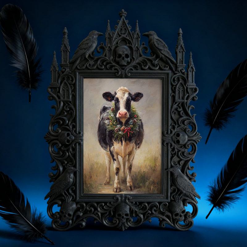 TikTok-viral Gothic Dark-style Photo Frame | Gothic Handmade Aromatherapy Candle Shop Decor, Photo Ornament, Wall-mountable & Tabletop, Plas