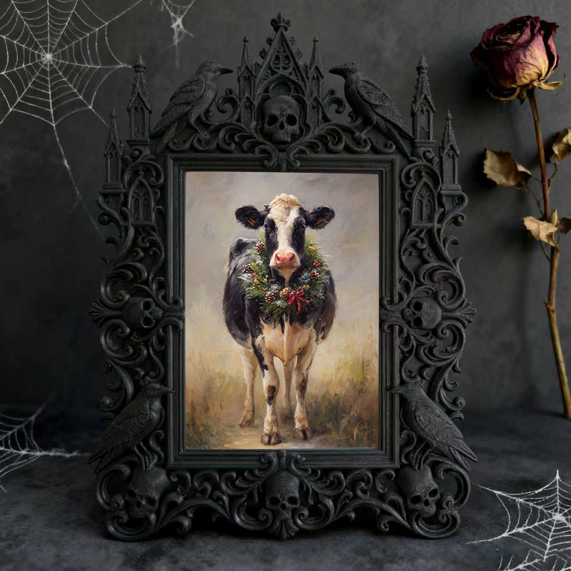 TikTok-viral Gothic Dark-style Photo Frame | Gothic Handmade Aromatherapy Candle Shop Decor, Photo Ornament, Wall-mountable & Tabletop, Plas