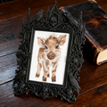 Insta-trending Gothic Dark-style Photo Frame | Dark Academia Calligraphy Ink Studio Decor, Photo Ornament, Wall/Table Dual-use, Durable Fram