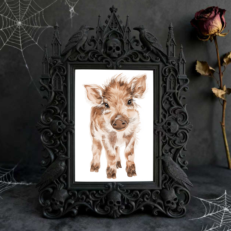 Insta-trending Gothic Dark-style Photo Frame | Dark Academia Calligraphy Ink Studio Decor, Photo Ornament, Wall/Table Dual-use, Durable Fram