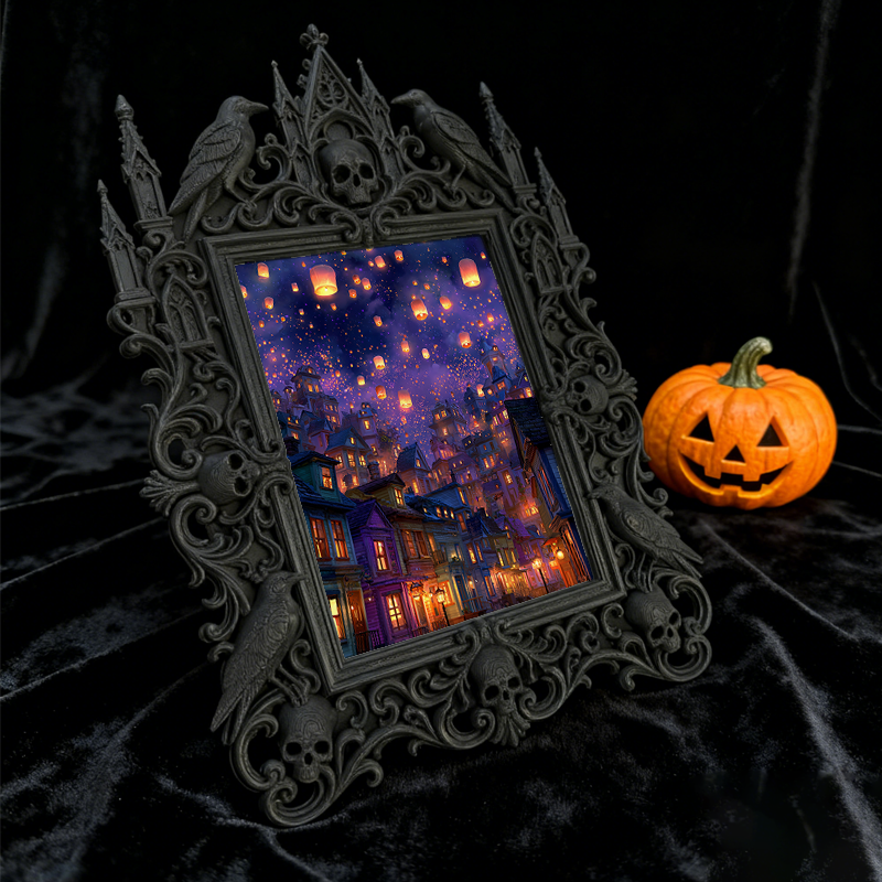 Shop-top-seller Gothic Dark-style Photo Frame | Vampire-themed Board Game Caf茅 Shelf Decor, Photo Ornament, Wall-mountable & Tabletop, Light