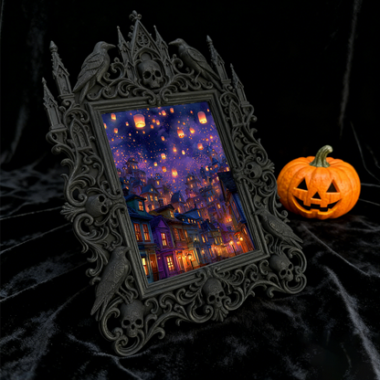 Shop-top-seller Gothic Dark-style Photo Frame | Vampire-themed Board Game Caf茅 Shelf Decor, Photo Ornament, Wall-mountable & Tabletop, Light
