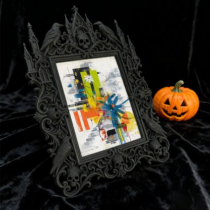 Bestselling-now Gothic Dark-style Photo Frame | Witchy Crystal Necklace Display Shop Decor, Photo Ornament, Dual-use Display, Retro Plastic 