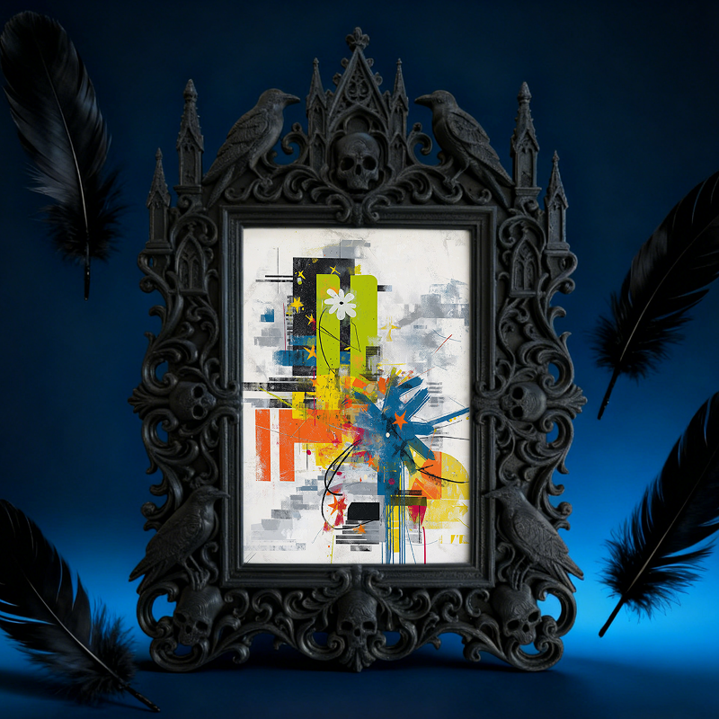 Bestselling-now Gothic Dark-style Photo Frame | Witchy Crystal Necklace Display Shop Decor, Photo Ornament, Dual-use Display, Retro Plastic 