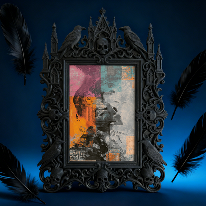 Highly-coveted Gothic Dark-style Photo Frame | Gothic Matte Lip Gloss Shop Counter Decor, Photo Ornament, Wall-mountable & Tabletop, Scratch