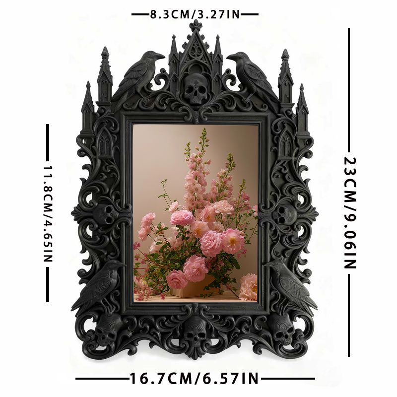 Must-grab Gothic Dark-style Photo Frame | Horror Themed Escape Room Prop Shop Decor, Photo Ornament, Wall-mountable & Tabletop, Slim Frame