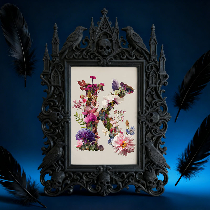 5-star-rated Gothic Dark-style Photo Frame | Gothic Tattoo Equipment Store Decor, Photo Ornament, Dual-use Display, Sturdy Frame