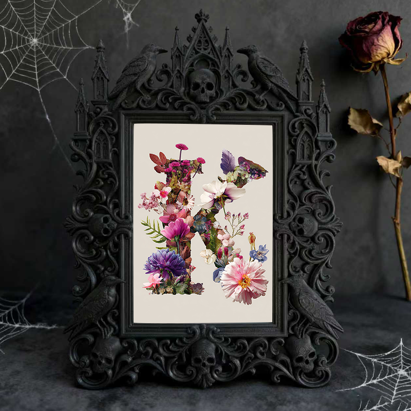 5-star-rated Gothic Dark-style Photo Frame | Gothic Tattoo Equipment Store Decor, Photo Ornament, Dual-use Display, Sturdy Frame