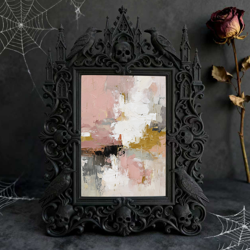 Exclusive-drop Gothic Dark-style Photo Frame | Occult Tarot Card Reading Tool Shop Decor, Photo Ornament, Wall-mountable & Tabletop, Collect