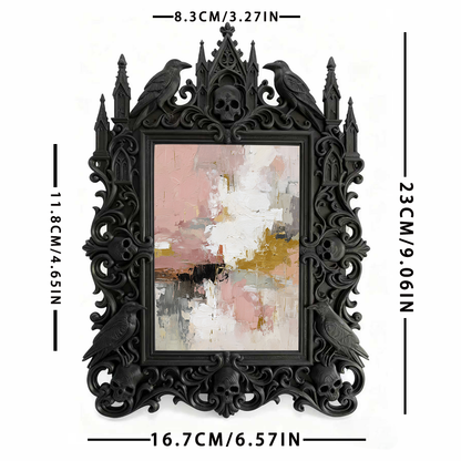 Exclusive-drop Gothic Dark-style Photo Frame | Occult Tarot Card Reading Tool Shop Decor, Photo Ornament, Wall-mountable & Tabletop, Collect