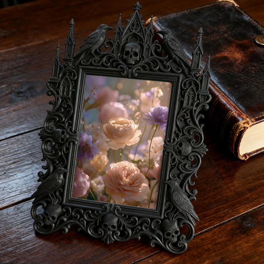 Rare-gem Gothic Dark-style Photo Frame | Werewolf-themed Outdoor Gear Shop Decor, Photo Ornament, Wall/Table Dual-use, Rustic Frame