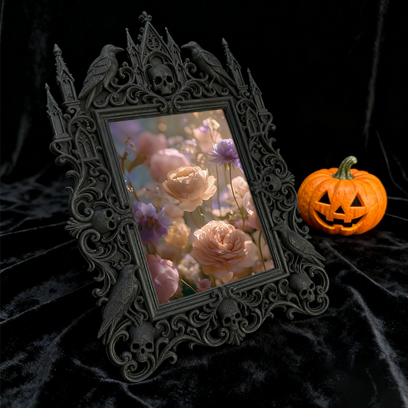 Rare-gem Gothic Dark-style Photo Frame | Werewolf-themed Outdoor Gear Shop Decor, Photo Ornament, Wall/Table Dual-use, Rustic Frame