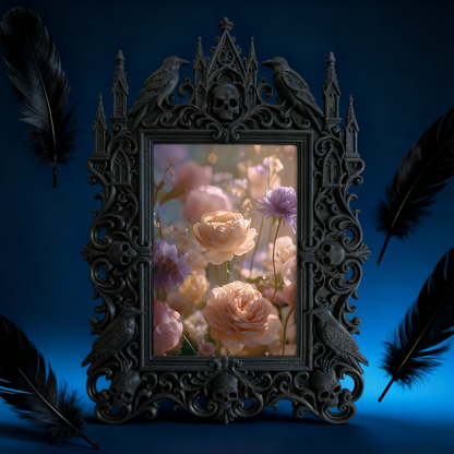 Rare-gem Gothic Dark-style Photo Frame | Werewolf-themed Outdoor Gear Shop Decor, Photo Ornament, Wall/Table Dual-use, Rustic Frame