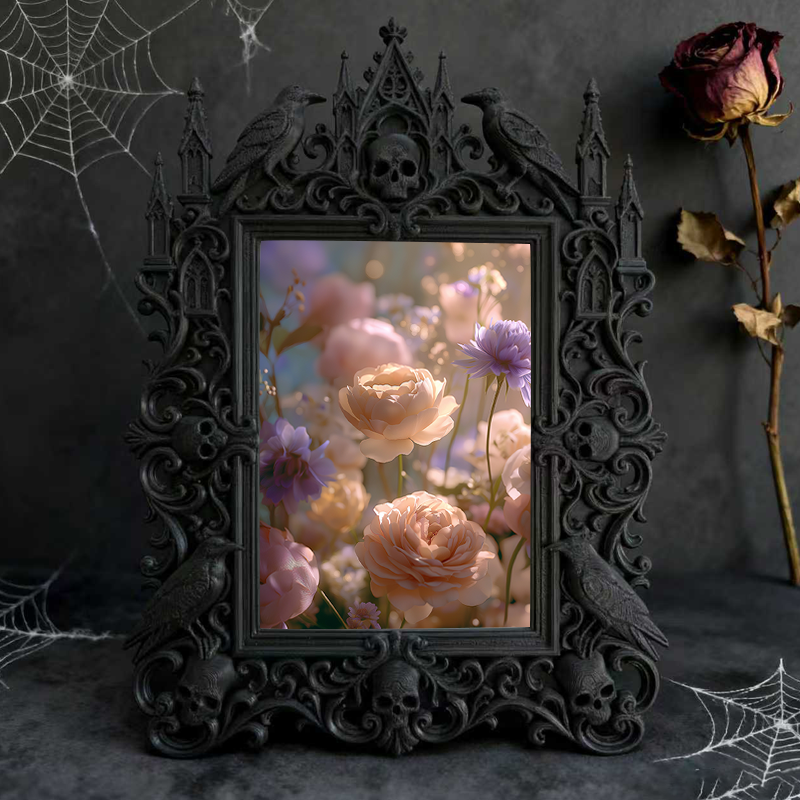 Rare-gem Gothic Dark-style Photo Frame | Werewolf-themed Outdoor Gear Shop Decor, Photo Ornament, Wall/Table Dual-use, Rustic Frame