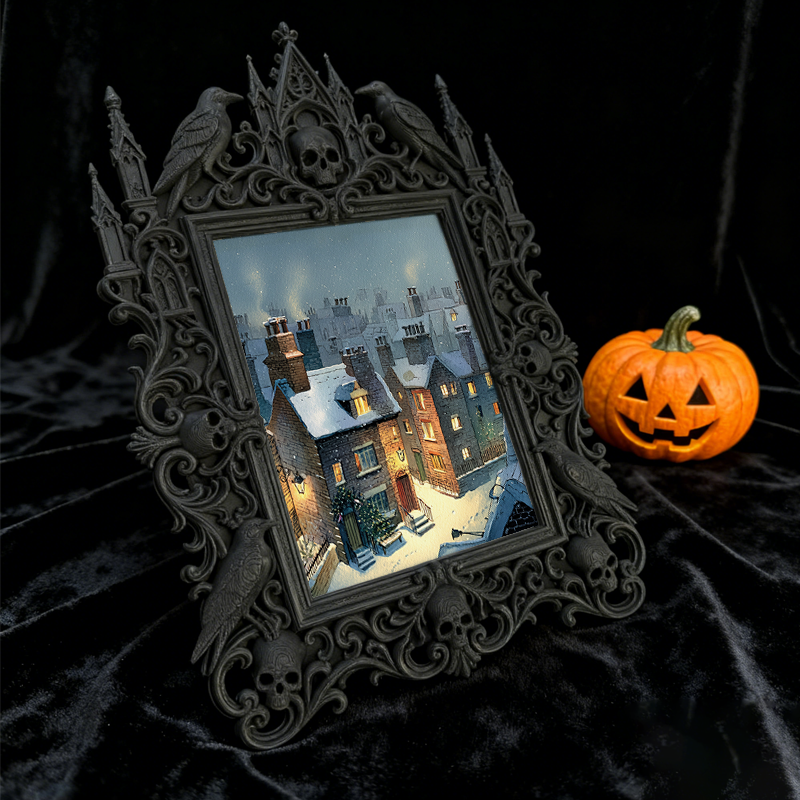 Reel-trending Gothic Dark-style Photo Frame | Gothic Eyelash Glue Shop Display Decor, Photo Ornament, Wall-mountable & Tabletop, High-gloss 
