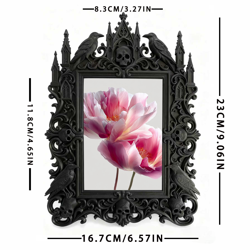 Sturdy-built Gothic Dark-style Photo Frame | Gothic Custom Leather Bag Shop Decor, Photo Ornament, Dual-use Display, Wear-resistant Frame