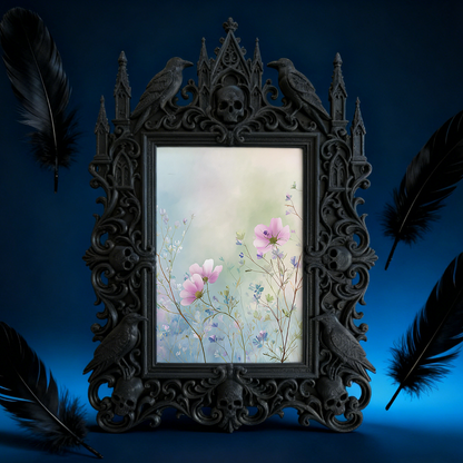 Cute-spooky Gothic Dark-style Photo Frame | Gothic Pet Collar Shop Window Decor, Photo Ornament, Dual-use Display, Cute Frame