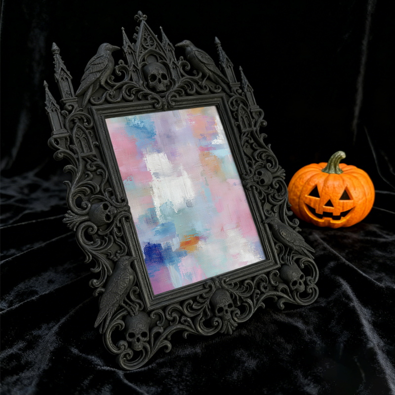 Insta-hit Gothic Dark-style Photo Frame | Dark Academia Student Art Studio Decor, Photo Ornament, Wall/Table Dual-use, Durable Frame