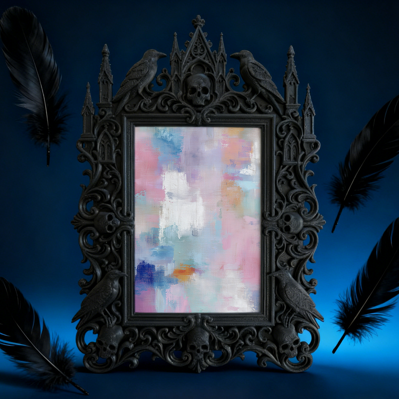 Insta-hit Gothic Dark-style Photo Frame | Dark Academia Student Art Studio Decor, Photo Ornament, Wall/Table Dual-use, Durable Frame