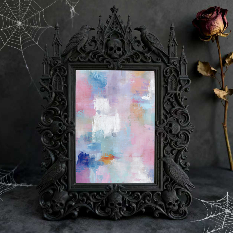 Insta-hit Gothic Dark-style Photo Frame | Dark Academia Student Art Studio Decor, Photo Ornament, Wall/Table Dual-use, Durable Frame