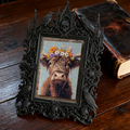 Bestselling-hit Gothic Dark-style Photo Frame | Gothic Craft Wine Label Shop Decor, Photo Ornament, Dual-use Display, Retro Plastic Frame