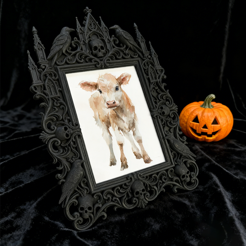 Must-own Gothic Dark-style Photo Frame | Dark Art Tattoo Flash Shop Decor, Photo Ornament, Wall-mountable & Tabletop, Slim Frame