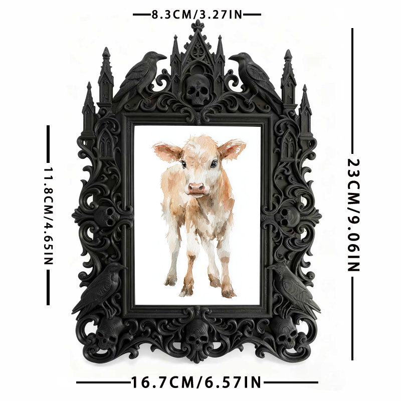 Must-own Gothic Dark-style Photo Frame | Dark Art Tattoo Flash Shop Decor, Photo Ornament, Wall-mountable & Tabletop, Slim Frame