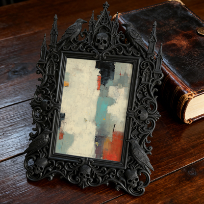 Limited-stock Gothic Dark-style Photo Frame | Occult Astrology Chart Shop Decor, Photo Ornament, Wall-mountable & Tabletop, Collectible Fram