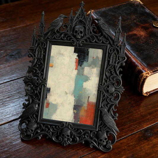 Limited-stock Gothic Dark-style Photo Frame | Occult Astrology Chart Shop Decor, Photo Ornament, Wall-mountable & Tabletop, Collectible Fram