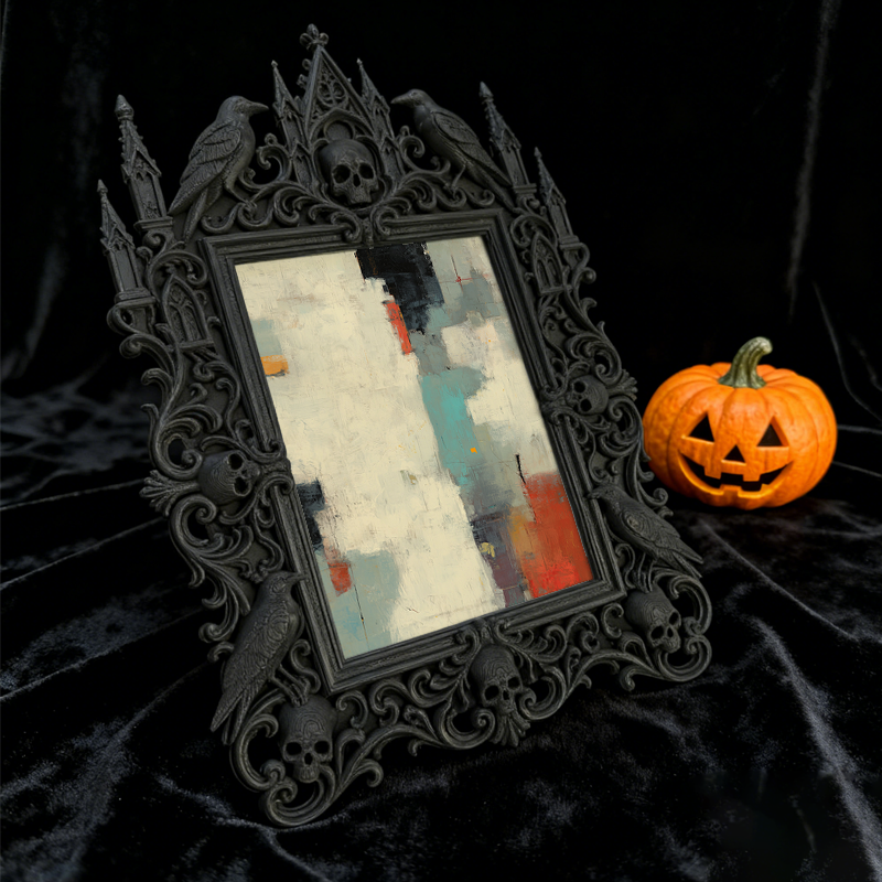 Limited-stock Gothic Dark-style Photo Frame | Occult Astrology Chart Shop Decor, Photo Ornament, Wall-mountable & Tabletop, Collectible Fram