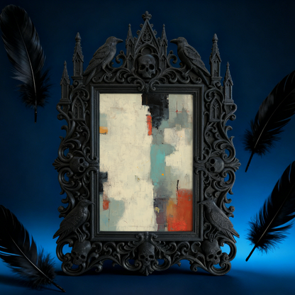 Limited-stock Gothic Dark-style Photo Frame | Occult Astrology Chart Shop Decor, Photo Ornament, Wall-mountable & Tabletop, Collectible Fram