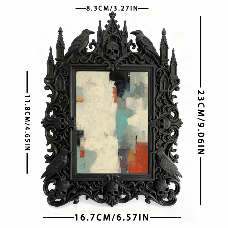 Limited-stock Gothic Dark-style Photo Frame | Occult Astrology Chart Shop Decor, Photo Ornament, Wall-mountable & Tabletop, Collectible Fram