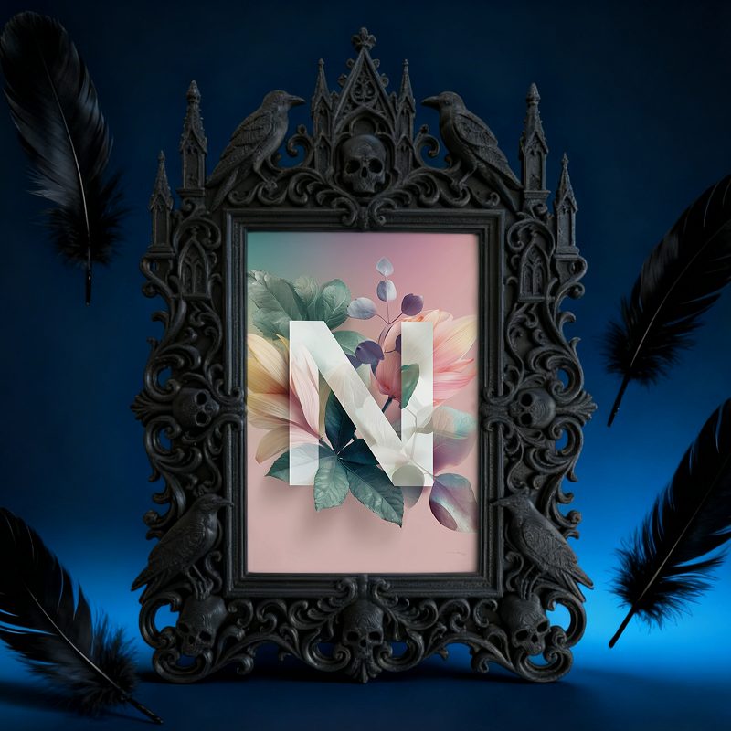 Rare-edition Gothic Dark-style Photo Frame | Vampire LARP Armor Shop Decor, Photo Ornament, Wall/Table Dual-use, Artistic Frame