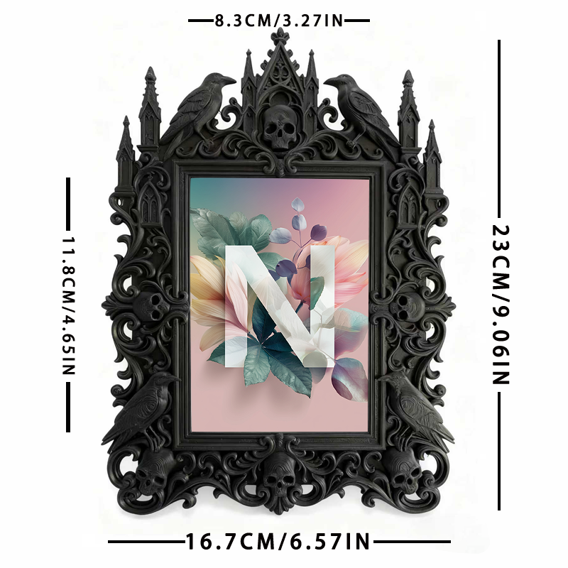 Rare-edition Gothic Dark-style Photo Frame | Vampire LARP Armor Shop Decor, Photo Ornament, Wall/Table Dual-use, Artistic Frame